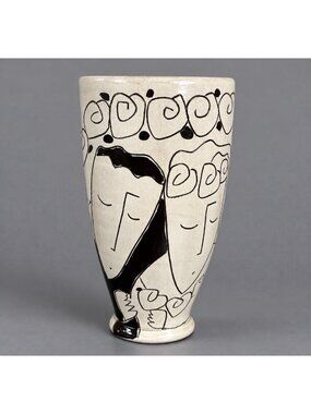 SANDRA MAGSAMEN Bridal Wedding Gift 10" Art Pottery Vase Bride Groom